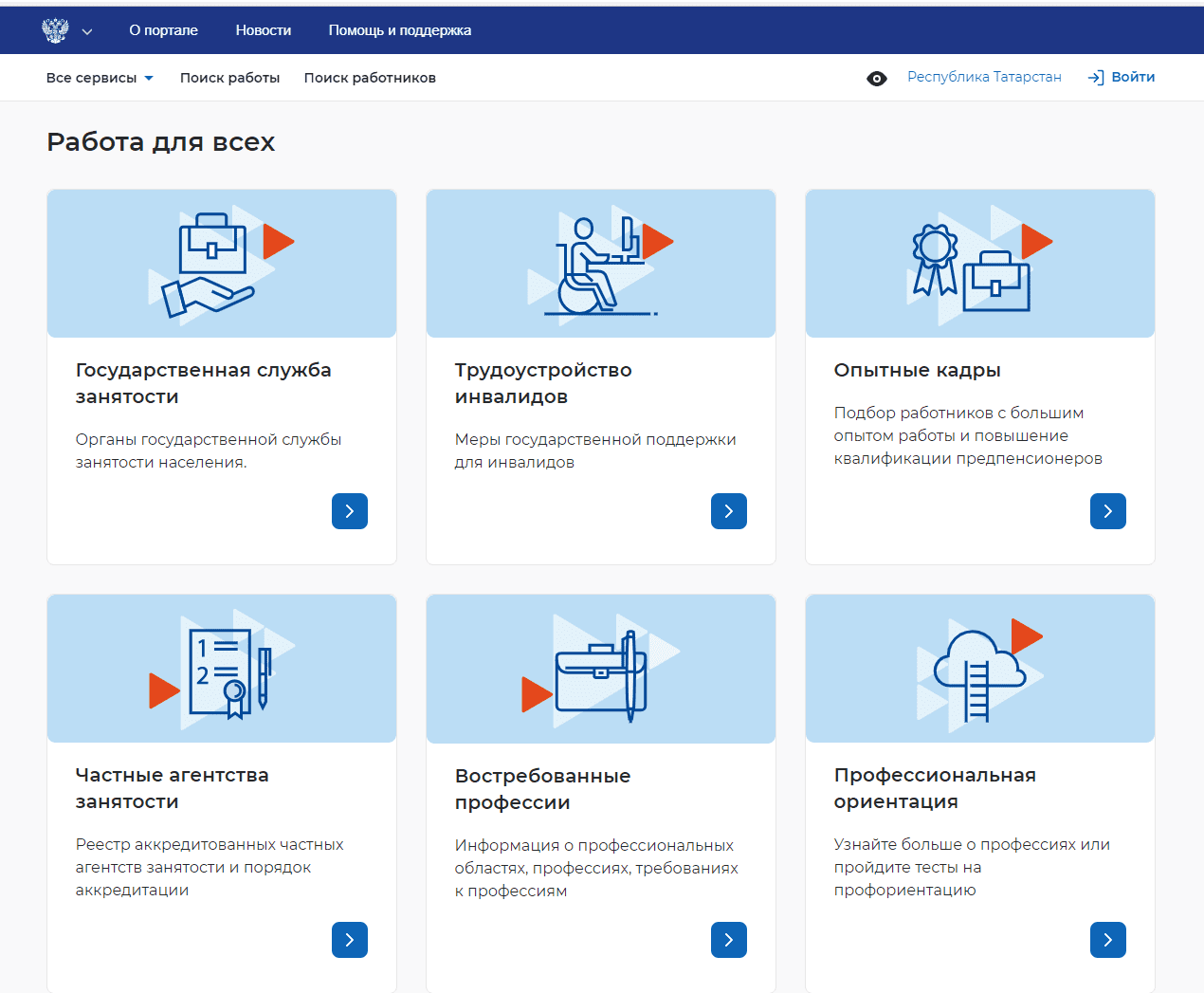 Единая цифровая платформа «Работа в России»